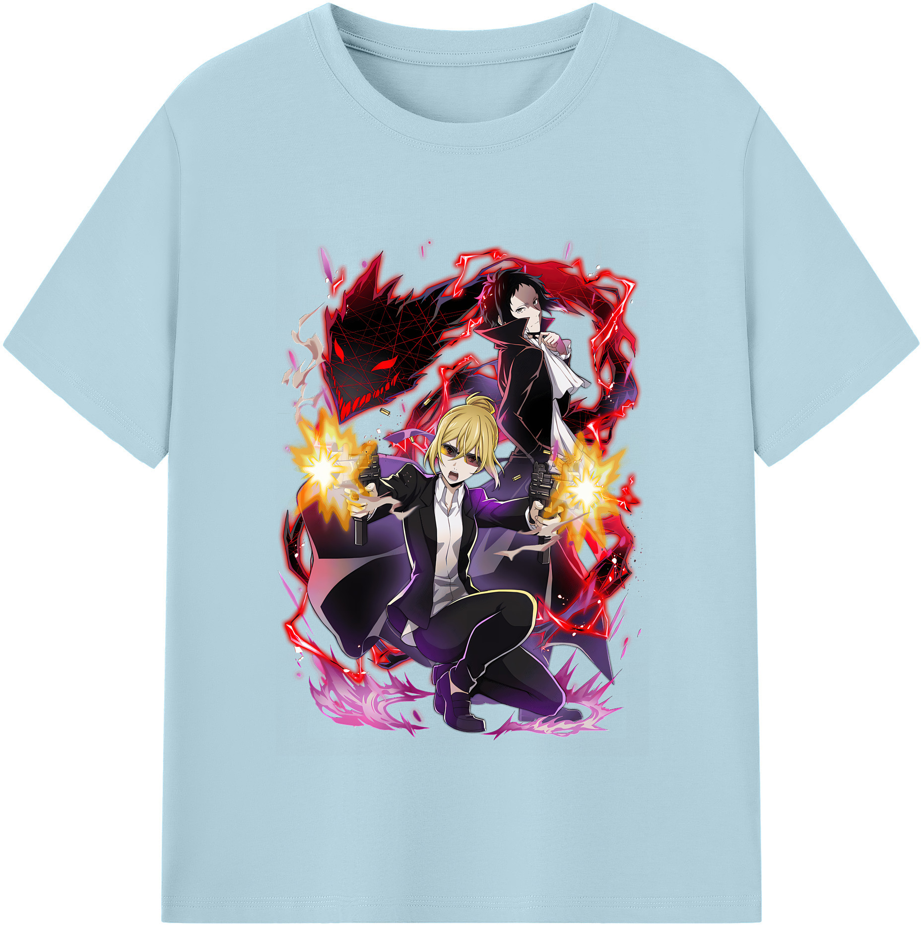 （画像用） 文豪ストレイドッグス Bungo Stray Dogs 綿100％半袖Tシャツ（フロントプリント）
